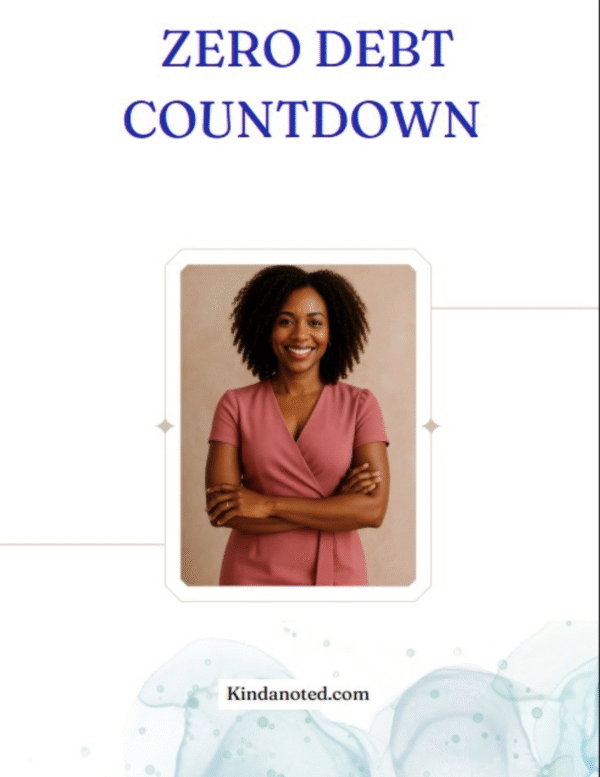 Zero Debt Countdown – digital debt tracker planner by Kindanoted